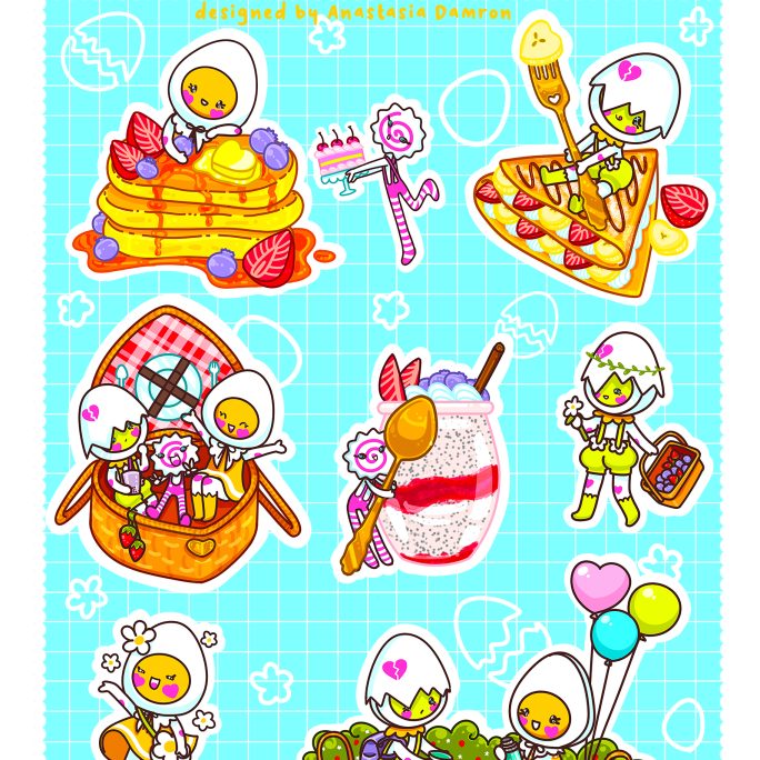 Tamagi and Friends Picnic Time Sticker Sheet