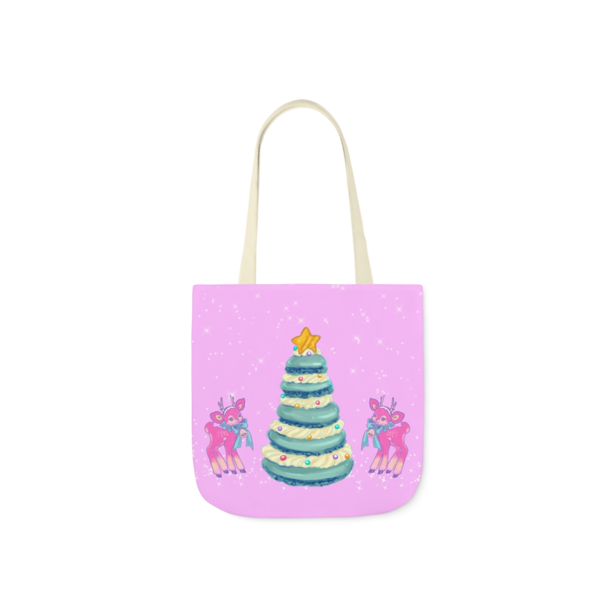 Minty Tinsel Double Sided Canvas Tote Bag - Image 6