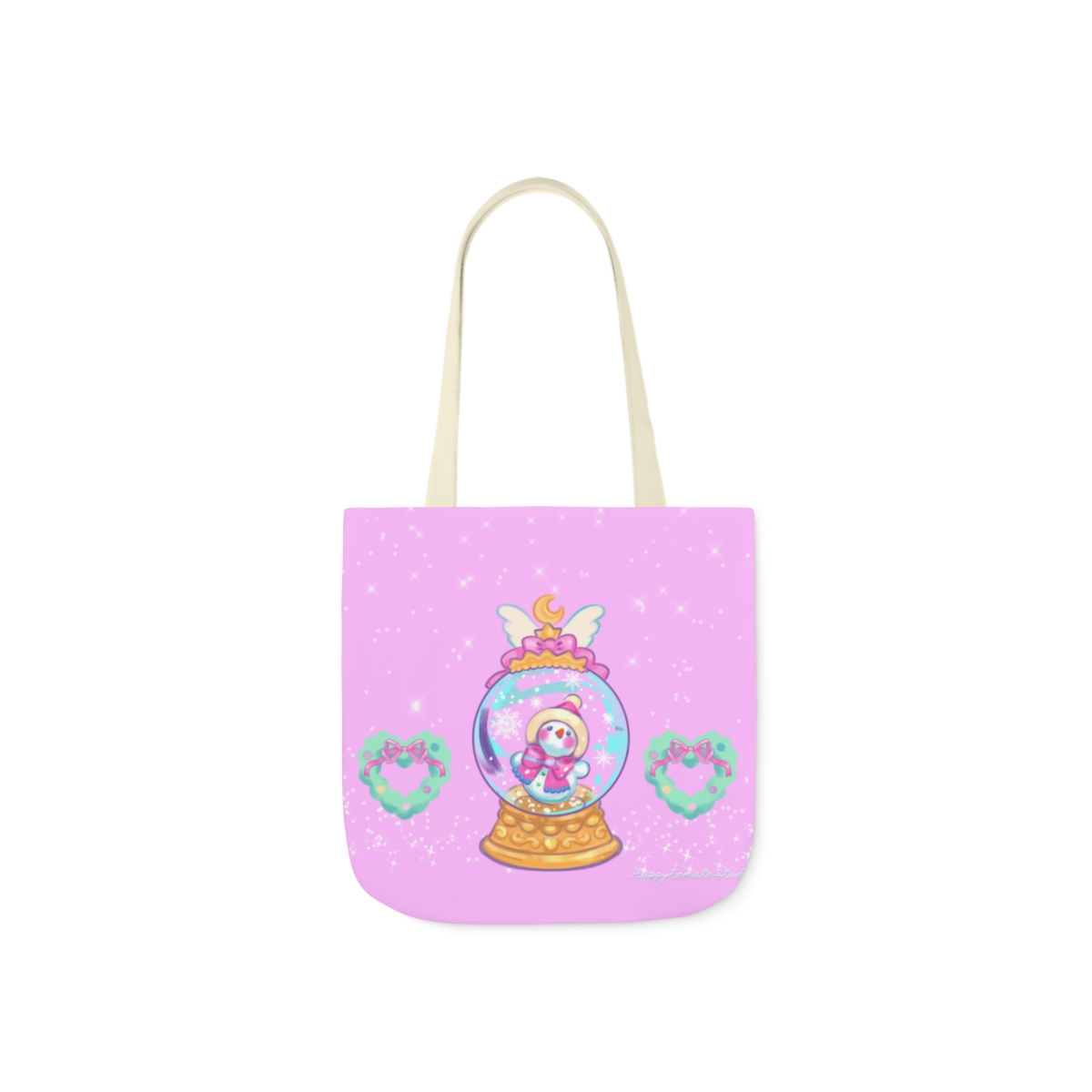 Minty Tinsel Double Sided Canvas Tote Bag - Image 5