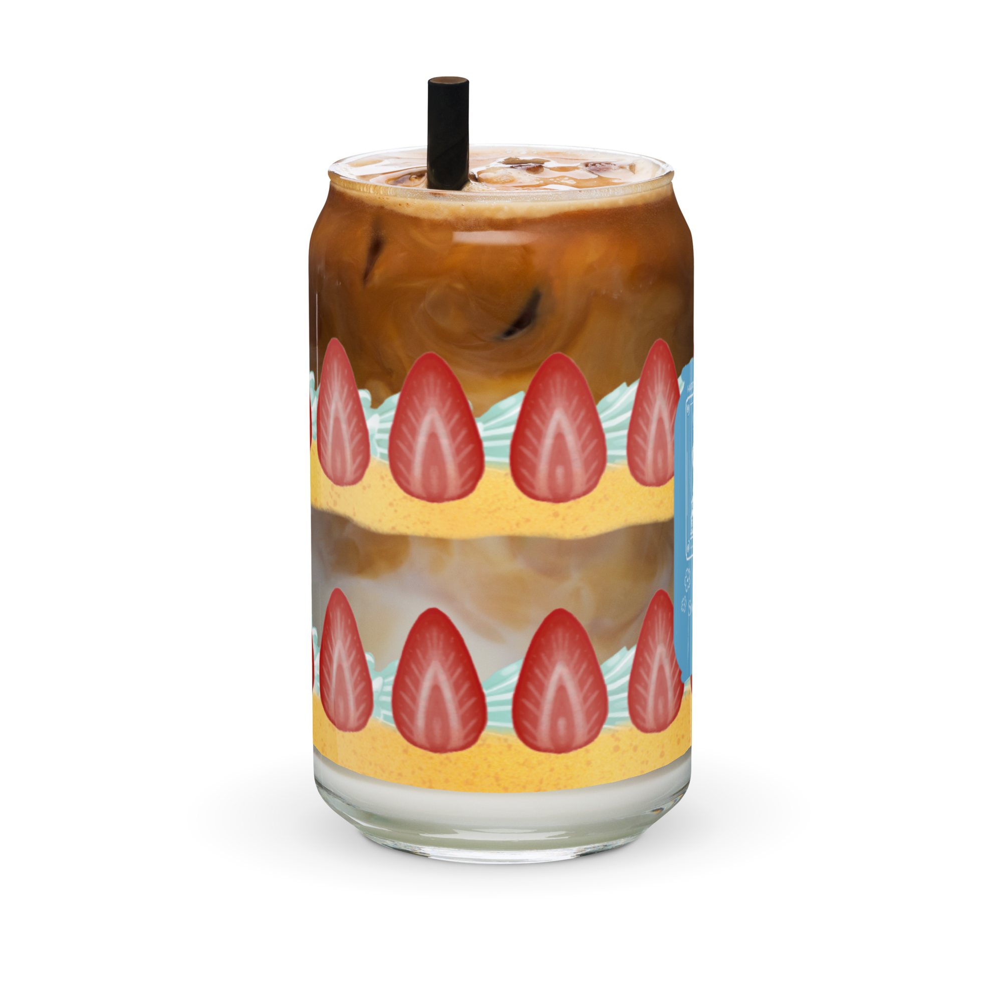 Strawberry Cake Can Glass - Image 3