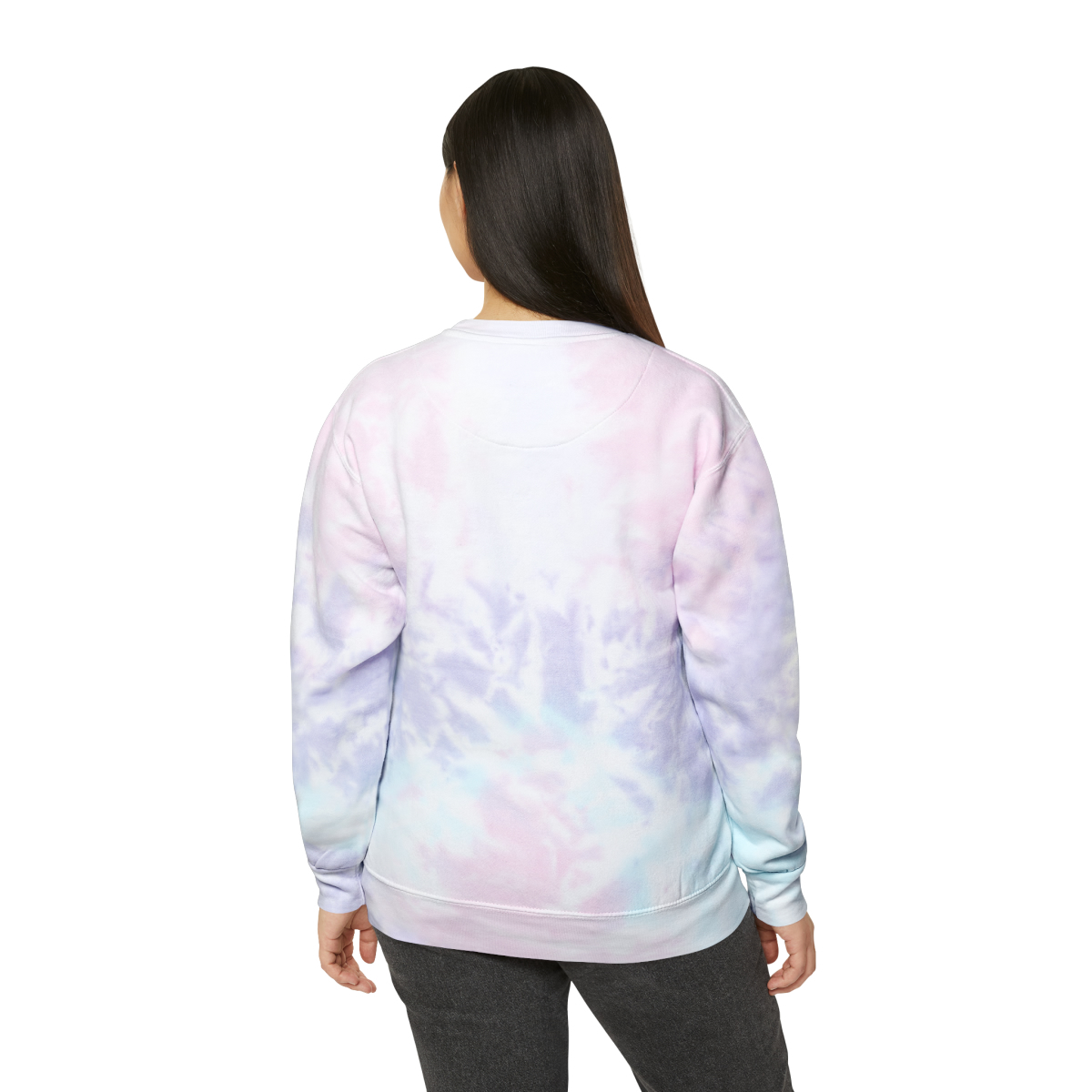 Cotton Candy Snow Dome Unisex Tie-Dye Sweatshirt - Image 8