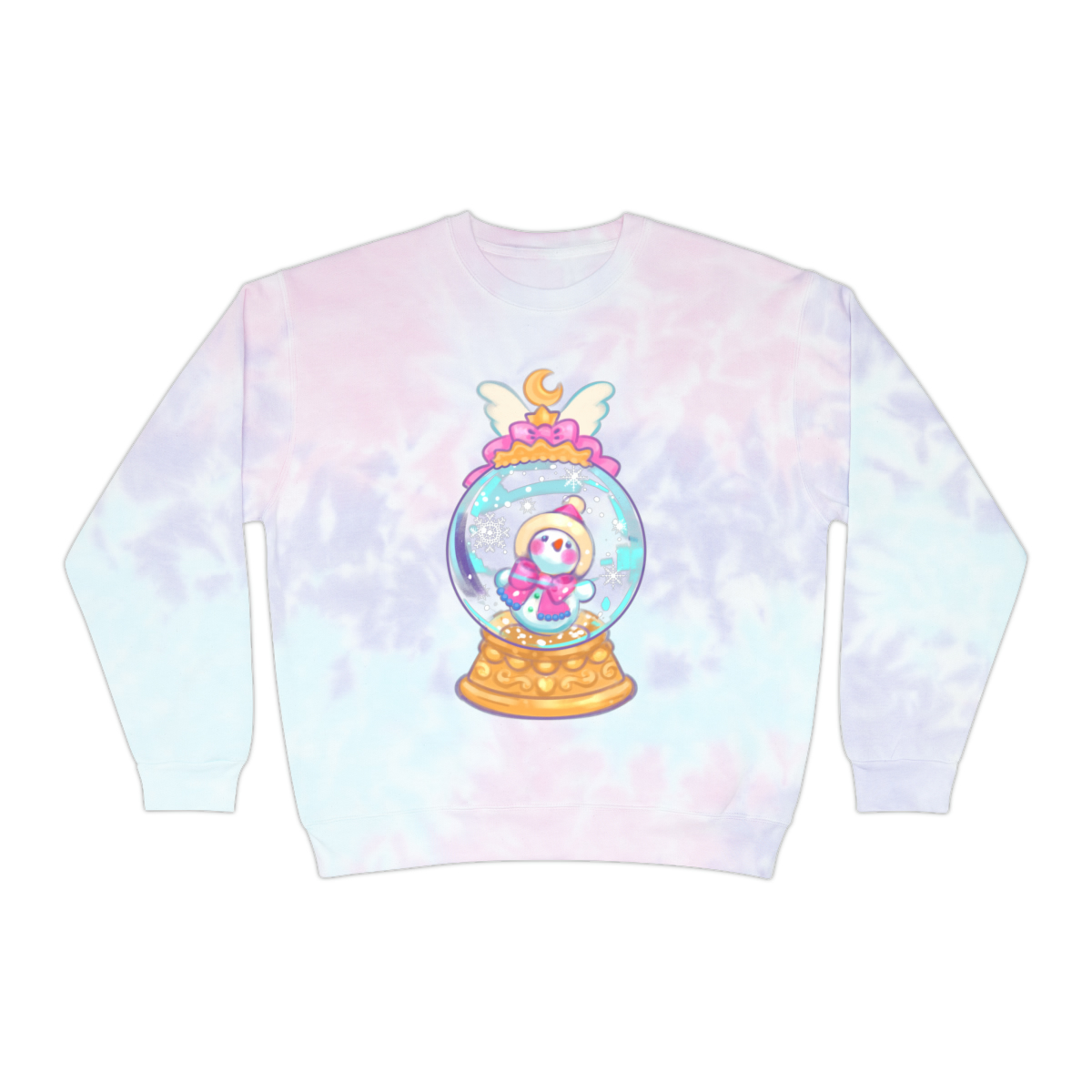 Cotton Candy Snow Dome Unisex Tie-Dye Sweatshirt - Image 3