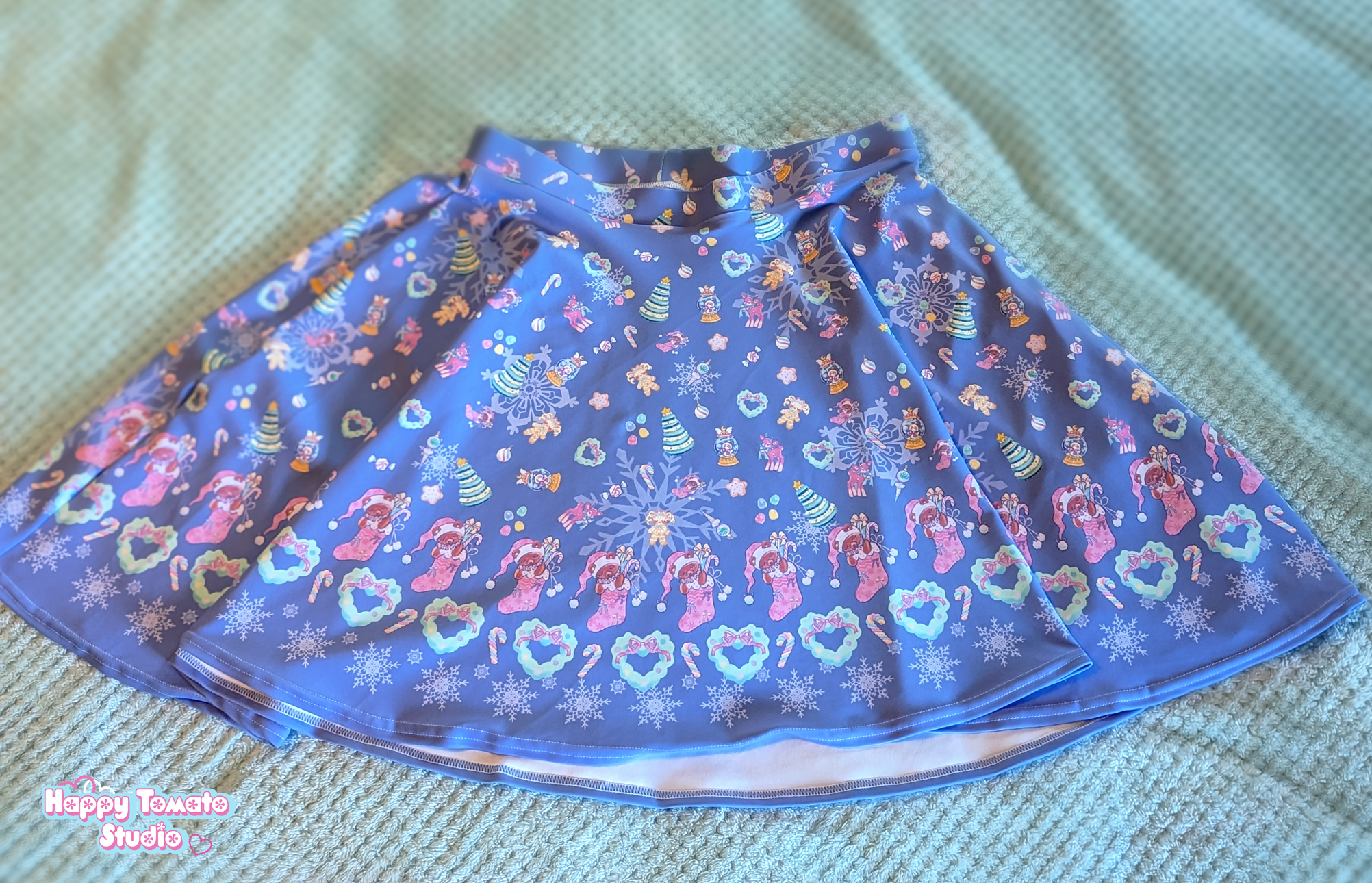 Minty Tinsel Skater Skirt - Image 4